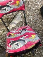 Vintage Sylvester & Tweety Fietsstoeltje, Fietsen en Brommers, Ophalen of Verzenden, Gebruikt, Achterzitje, Voetsteuntjes