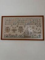 Antieke Merklap Atelier H.L. Bruens Ingelijst 80x50cm Wandde, Ophalen