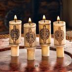 4 wijnkurk kaarsen (voor in de fles) - NIEUW, Overige materialen, Nieuw, Ophalen of Verzenden, Crème