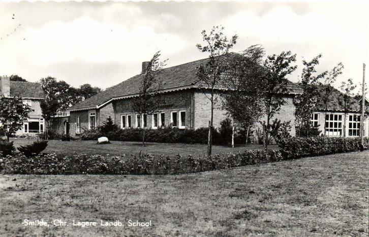 Smilde, Chr. Lagere Landb. School - ongelopen, Verzamelen, Ansichtkaarten | Nederland, Ongelopen, Noord-Brabant, Voor 1920, Ophalen of Verzenden