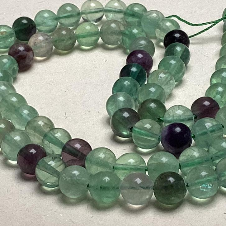 2 strengen edelsteen Fluoriet kralen 8 mm NIEUW, Hobby en Vrije tijd, Kralen en Sieraden maken, Nieuw, Kraal, Ophalen of Verzenden