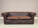 Originele Engelse Chesterfield 2,5 zits Springvale bank ZGAN, Ophalen, Zo goed als nieuw, Rechte bank, Hout