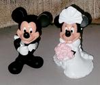 Mickey + Minnie Mouse Disney bruidspaar figuren cake toppers, Verzenden, Mickey Mouse, Zo goed als nieuw, Beeldje of Figuurtje