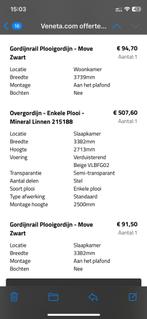 Nieuwe gordijnrails zwart 2 voor prijs van 1, Huis en Inrichting, Ophalen of Verzenden, Nieuw, 50 tot 100 cm, Minder dan 100 cm