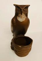 Aardewerk Uil op bakje in mooie gave staat hoogte 18 cm, Antiek en Kunst, Ophalen of Verzenden