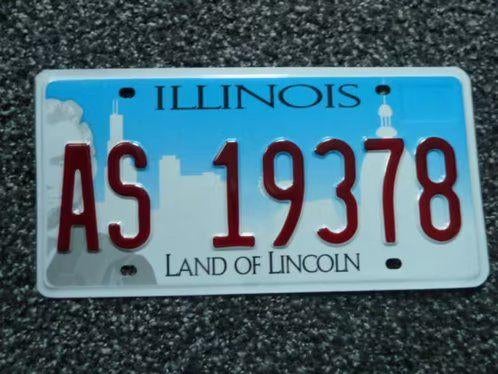 Kentekenplaat Licenseplate Illinois USA, Verzenden, Gebruikt, Auto's