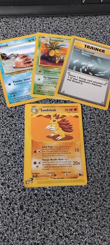 4 pokemonkaarten van 1995 tm 2003, Hobby en Vrije tijd, Verzamelkaartspellen | Pokémon, Zo goed als nieuw, Meerdere kaarten, Ophalen of Verzenden