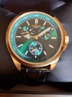 heren horloge Marlow Miller, Leer, Polshorloge, Nieuw, Goud
