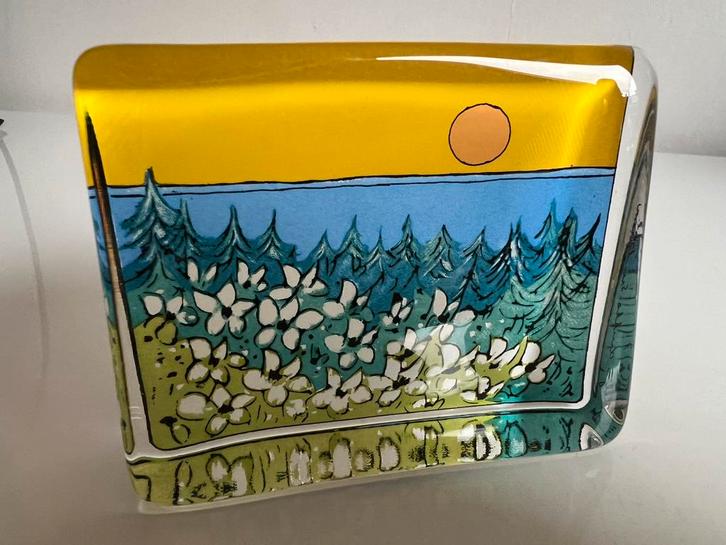Vintage Iittala Paperweight Veldbloem Zon H.Liukko-Sundström, Antiek en Kunst, Kunst | Designobjecten, Ophalen of Verzenden