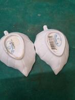 schaaltjes bladeren wit porselein 2 stuks, Antiek en Kunst, Antiek | Servies los, Ophalen of Verzenden
