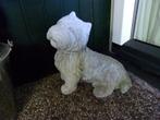 TUINBEELD HOND WESTY/BLACK&WHITE TERRIER VOL BETON/GROOT BEE, Tuin en Terras, Tuinbeelden, Ophalen, Gebruikt, Beton, Dierenbeeld