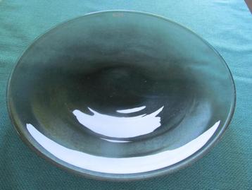 Dutz Collection Glazen Schaal Grote maat 38 cm d. Grijs beschikbaar voor biedingen