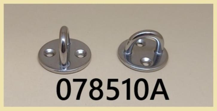 078510A 2 stuks RVS 304 oogplaat 5 mm. € 3,00 p/set., Watersport en Boten, Accessoires en Onderhoud, Nieuw, Overige typen, Ophalen of Verzenden