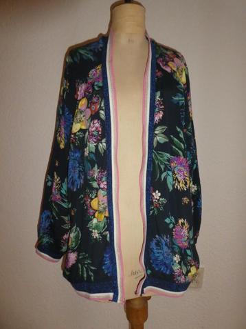 Paprika kimono bomber jasje M/L = 46/48 tropisch glitterrand beschikbaar voor biedingen