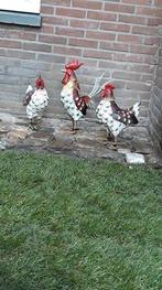 Haan en Hen / metaal / kippen / NIEUW, Dierenbeeld, Nieuw, Metaal, Info@huisentuindecoratiemarie.nl