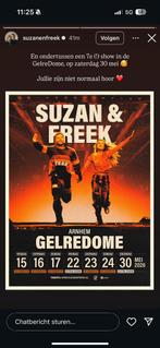 Suzan & freek 16 mei staanplaatsen, Tickets en Kaartjes, Evenementen en Festivals, Twee personen