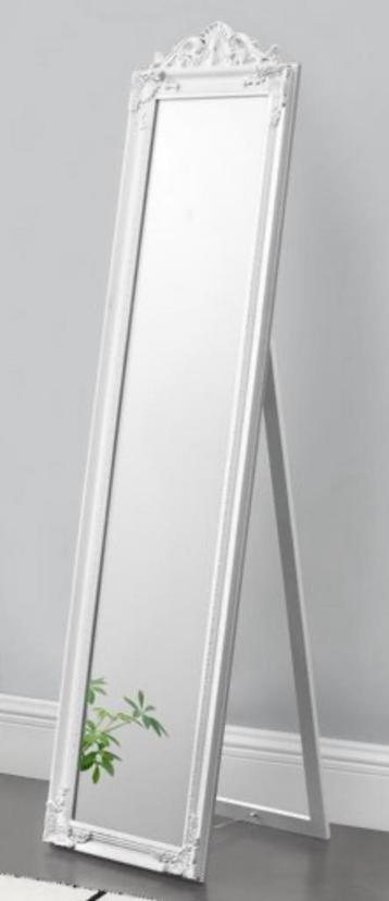 Spiegel - barok lijst 180x40 cm wit beschikbaar voor biedingen