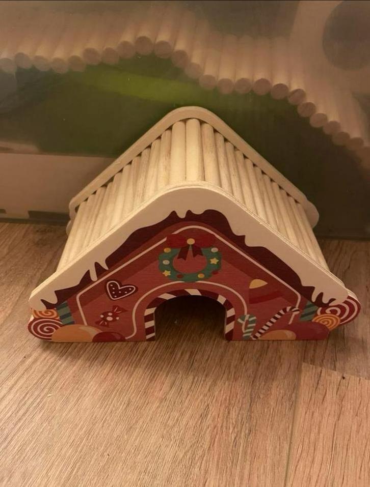 Knaagdier huisjes hamster hout, Dieren en Toebehoren, Knaagdieren en Konijnen | Toebehoren, Zo goed als nieuw, Ophalen of Verzenden