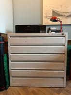 Metalen Tekeningenkast met 6 Lades - Grijs-wit, Huis en Inrichting, Ophalen, Gebruikt, 50 tot 100 cm, Minder dan 100 cm