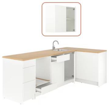 Witte bovenkast met deur 60x60 – IKEA KNOXHULT NIEUW