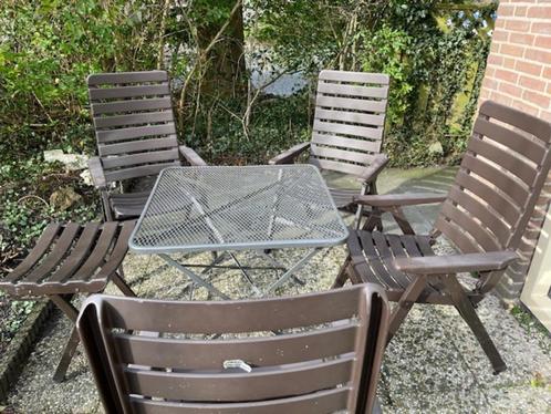 7-delige tuinset Darolet - voor de snelle beslisser, Tuin en Terras, Tuinsets en Loungesets, Gebruikt, Tuinset, Kunststof, 6 zitplaatsen