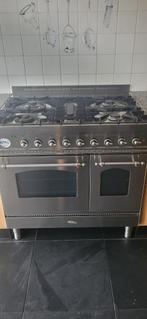 Boretti gasfornuis 90 cm dubbele oven (lees beschrijving!), Witgoed en Apparatuur, Fornuizen, Ophalen, Gebruikt, 60 cm of meer