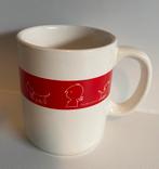 Mok met rode rand met Jip en Janneke etc. H. 9 cm., Ophalen of Verzenden, Zo goed als nieuw