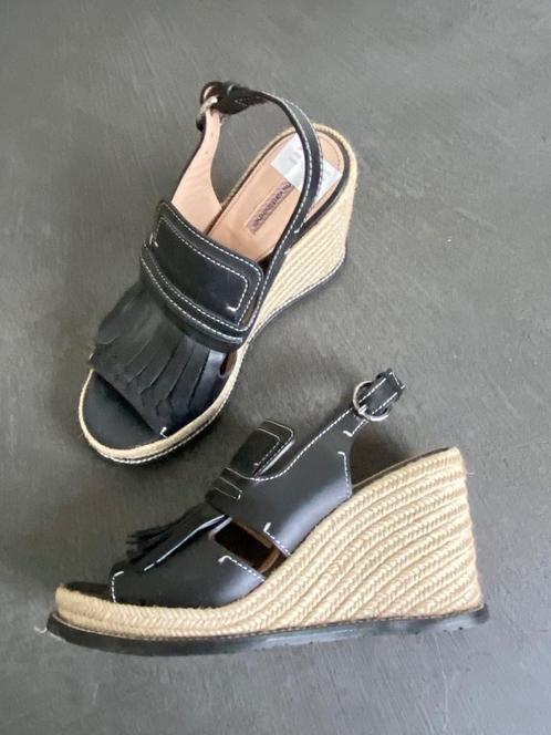J76 Nieuw: Floris van Bommel maat 36 sleehak sandalen zwart, Kleding | Dames, Schoenen, Nieuw, Sandalen of Muiltjes, Zwart, Ophalen of Verzenden