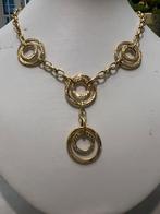 21k set collier, oorbellen, armband, Sieraden, Tassen en Uiterlijk, Kettingen, Ophalen of Verzenden, Zo goed als nieuw, Overige materialen