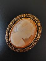 Vintage Schelp Camee Hanger, Ophalen of Verzenden, Gebruikt, Beige, Overige materialen