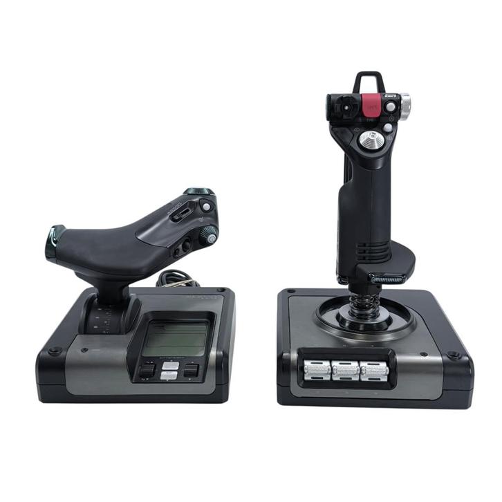 Saitek X52 Pro Flight Control System Zilver, Zwart, Computers en Software, Muizen, Zo goed als nieuw