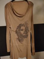 Beige Tuniek met Lange Mouwen - Maat M, Beige, Ophalen of Verzenden, Lange mouw, Maat 36 (S)