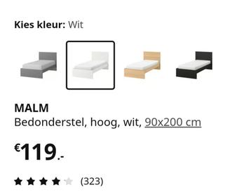 Malm ikea bed 90x200 wit - afbeelding 6