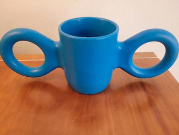 Domoor Beker Blauw Richard Hutten Gispen 2 oren mok plastic beschikbaar voor biedingen