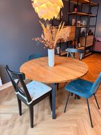 Ronde Woood Eettafel, Ophalen, 100 tot 150 cm, Zo goed als nieuw, Vier personen
