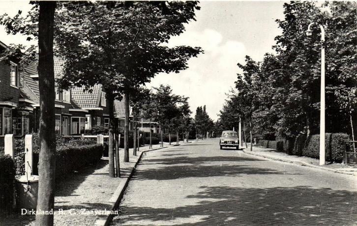 Dirksland, B.C. Zaayerlaan - auto - 1963 gelopen, Verzamelen, Ansichtkaarten | Nederland, Ongelopen, Noord-Brabant, Voor 1920