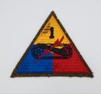 US WWII 1st Armored Division Woolie Patch, Ophalen of Verzenden, Landmacht, Amerika, Embleem of Badge