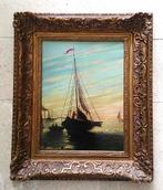 Vissersboot bij de kust - ca. 1935 - Hollandse School, Ophalen of Verzenden