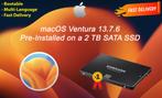 macOS Ventura 13.7.6 VoorGeïnstalleerde SSD 2 TB macOS OSX, Ophalen of Verzenden, Nieuw, MacOS