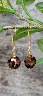 Brons bruine oorbellen, Sieraden, Tassen en Uiterlijk, Oorbellen, Ophalen of Verzenden, Zo goed als nieuw, Bruin, Overige materialen