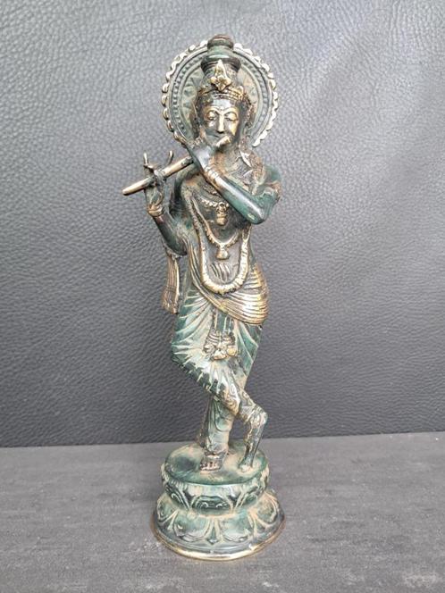 Heer Krishna speelt fluit/bronzen beeld/India/Azië/, Antiek en Kunst, Kunst | Niet-Westerse kunst, Ophalen of Verzenden