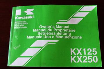 Kawasaki KX125 KX250 2002 owner's manual betriebsanleitung