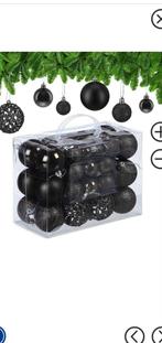 Zwarte kerstballen 50 stuks kunstof, Diversen, Ophalen, Nieuw