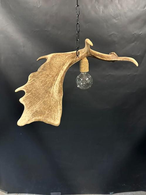 Geweienlamp.lamp.hanglamp.geweien.edelhert.damhert.brocante, Huis en Inrichting, Lampen | Kroonluchters, Nieuw, Ophalen of Verzenden