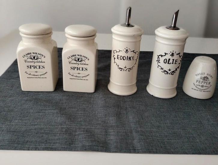 Voorraadpotten merk Claire Wilson, Huis en Inrichting, Keuken | Potten en Pannen, Pot, Bus of Blik, Overige materialen, Ophalen of Verzenden