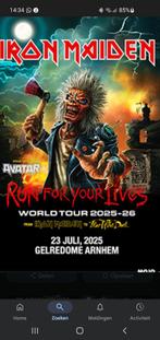 Iron maiden gelredome 23 juli 2025 staanplaatsen 2 tickets, Tickets en Kaartjes, Twee personen
