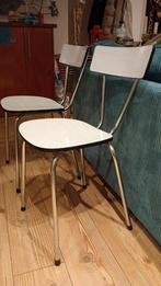 Twee witte Formica stoelen, Ophalen of Verzenden, Wit, Twee