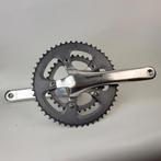 Shimano fc-r700 crankstel compact 50/34 met trapas, Crankstel of Pedalen, Gebruikt, Shimano, Racefiets