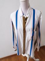 X25 CLOSED aparte blouse wit blauw roze M 38/40, Kleding | Dames, Maat 38/40 (M), Ophalen of Verzenden, Zo goed als nieuw, Wit