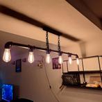 Industriële hanglamp met 6 lampen, Ophalen, Zo goed als nieuw, Industrieel, Metaal